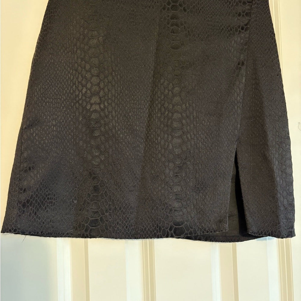 Black Textured (animal print) Skirt